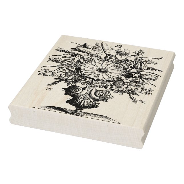 Französische Vintage Blume Bouquet Rubber Briefmar Gummistempel (Stempel)