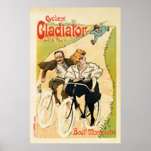 Französische Vintage-Fahrradwerbung Poster