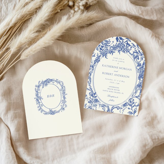 Französische Vintage Hochzeit Einladung (Von Creator hochgeladen)
