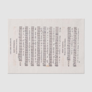 Französische Vintage Noten: Die Vogeldekoupage Seidenpapier