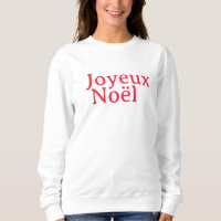 Französische Vintage Red Joyeux Noël Weihnachtsfra
