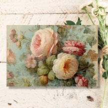 Französische Vintage Rose Blumenblauer in Rosa Dek