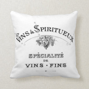 französische Vintage-Typografie Shabby-Chic-Kissen Kissen