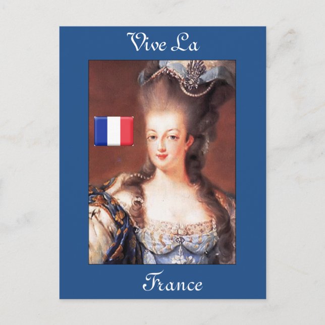 Französische Vive La France Marie Antoinette Postc Postkarte (Vorderseite)