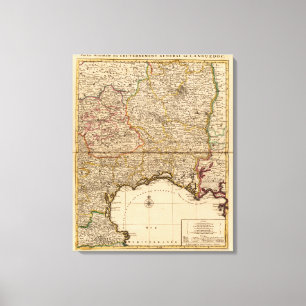 Französische Wälder und Regelungen Leinwanddruck