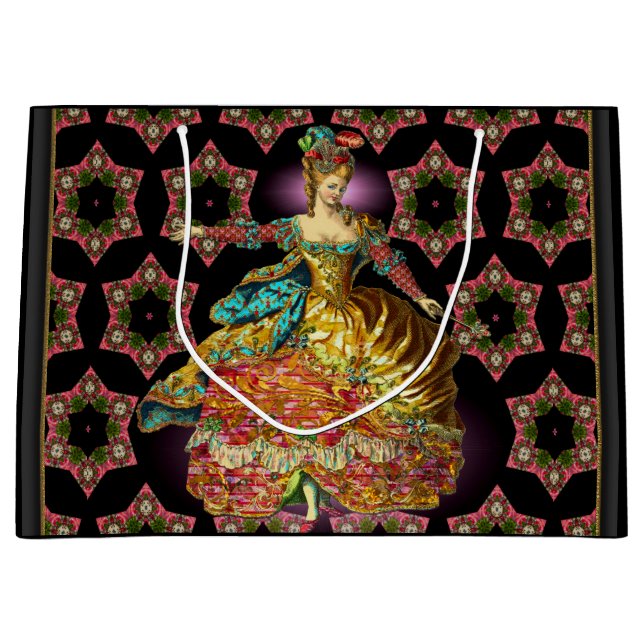 Französische Weihnachtskarte Große Geschenktüte (Vorderseite)