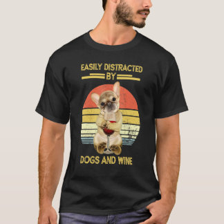 Französische Welpen Mama und Wine Teacup T-Shirt