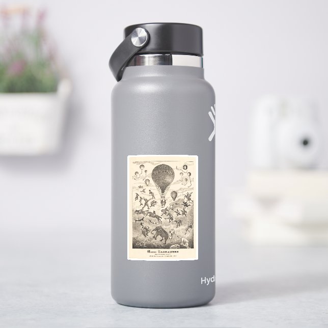 Französische Werbung für Ballonhersteller Aufkleber (HydroFlask)