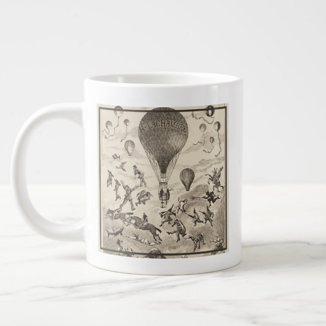 Französische Werbung für Ballonhersteller Jumbo-Tasse (Links)