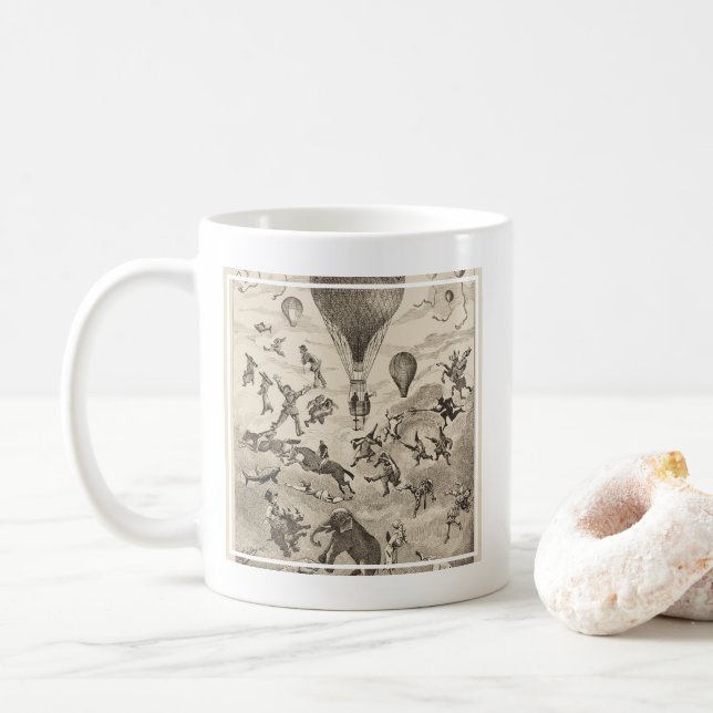 Französische Werbung für Ballonhersteller Kaffeetasse (Mit Donut)