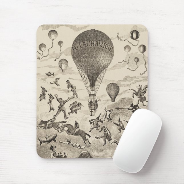 Französische Werbung für Ballonhersteller Mousepad (Mit Mouse)