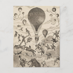 Französische Werbung für Ballonhersteller Postkarte