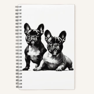 Französische Zeitschrift Bulldog Journal Notizbuch