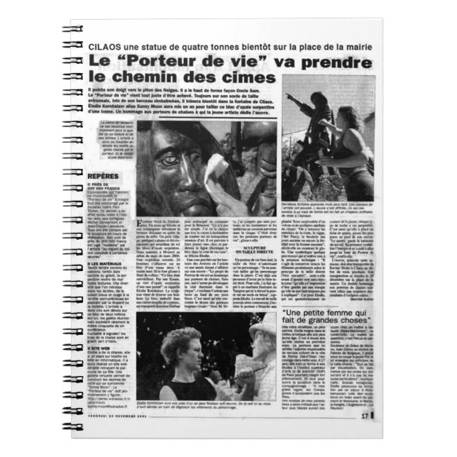 Französische Zeitung Notizblock (Vorderseite)