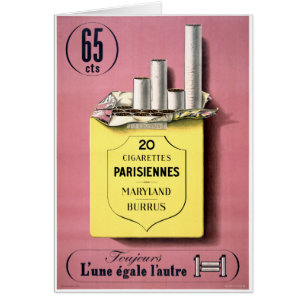 Französische Zigaretten Vintage Poster wiederherg