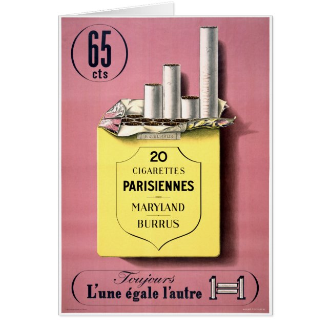 Französische Zigaretten Vintage Poster wiederherge (Vorne)