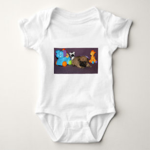 Französischen Bulldoggen kleiner Welpe Bulldog Baby Strampler