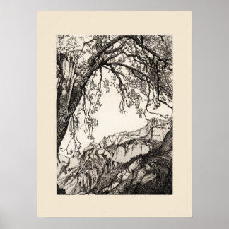Französischer Alpen-Druck, Eleanor M Hughes Re-Str Poster