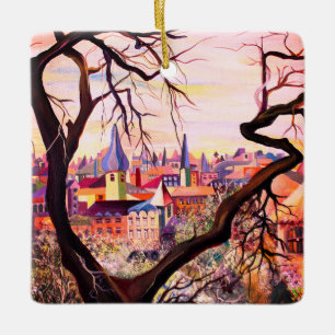 Französischer antiker Vergleich mit Wasserfarbe Lu Keramikornament