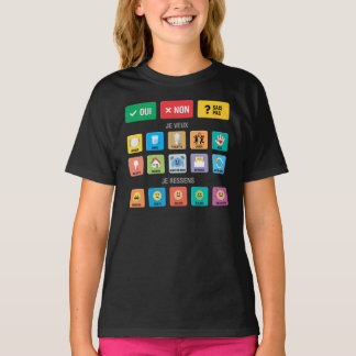Französischer Autismus AAC PECS Mitteilung über di T-Shirt
