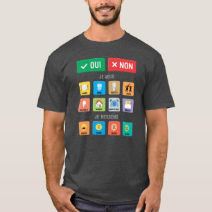 Französischer Autismus AAC PECS Mitteilung über di T-Shirt
