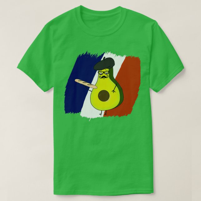 Französischer Avocado T-Shirt (Design vorne)