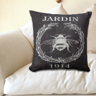 Französischer Bauernhof Kalkboard Vintage Biene Kissen