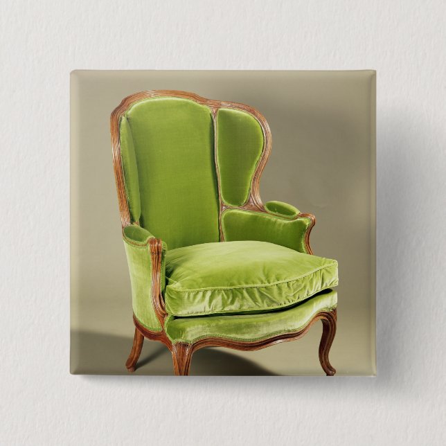 Französischer bergere Stuhl, c.1725 Button (Vorderseite)