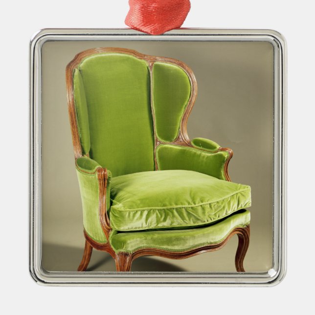 Französischer bergere Stuhl, c.1725 Silbernes Ornament (Vorne)