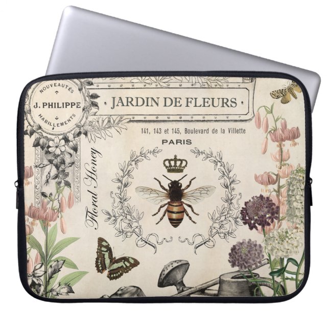 FRANZÖSISCHER BIENEN-GARTEN LAPTOPSCHUTZHÜLLE (Vorderseite)