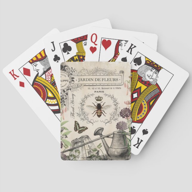 Französischer Bienengarten Spielkarten (Rückseite)