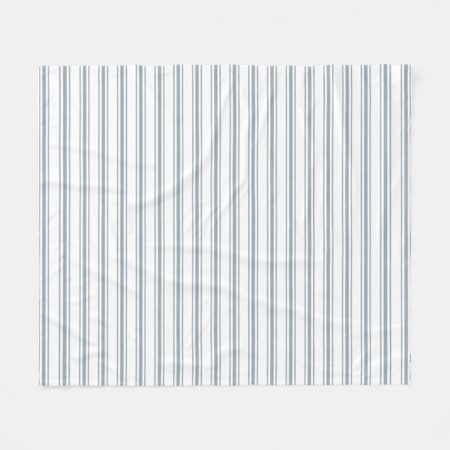 Französischer blauer Ticking-Streifen Fleecedecke (Vorderseite (Horizontal))