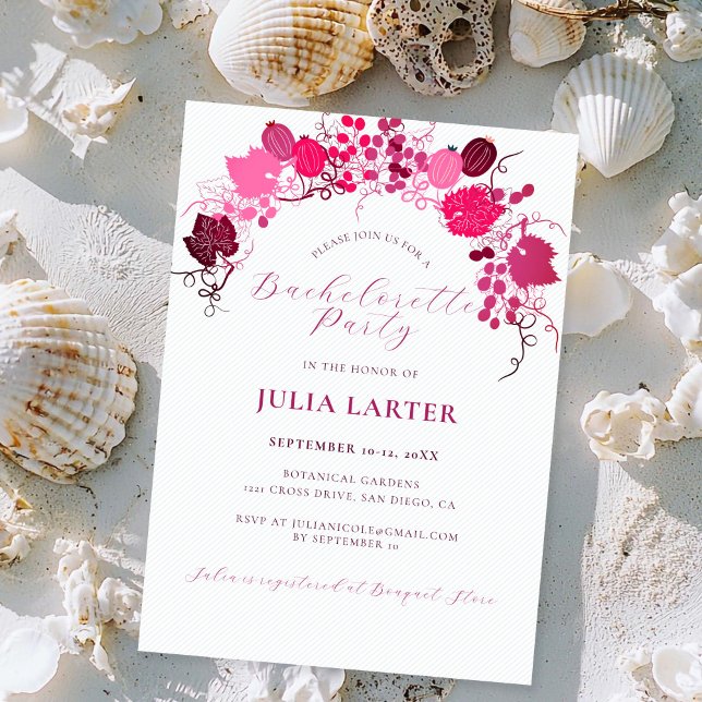 Französischer Blumenkohl Berry Junggeselinnen-Absc Einladung (Von Creator hochgeladen)