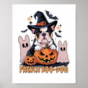 Französischer Boo Hund Süßer Franzose Halloween Ge Poster