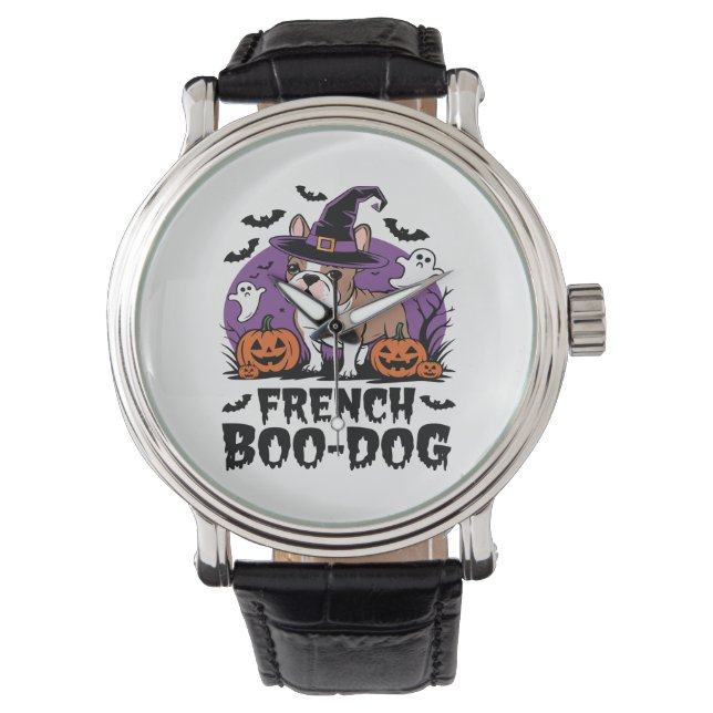 Französischer Boodof - der Spookiest Pup Armbanduhr (Vorderseite)