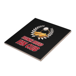 Französischer Brot Fan Club Lustiger Foodie Humor Fliese