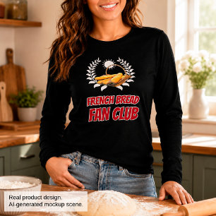 Französischer Brot Fanclub Lustiger Foodie Humor Tri-Blend Shirt