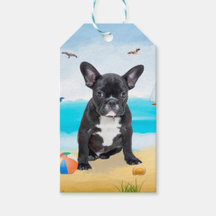 Französischer Bulldog am Strand Geschenkanhänger