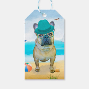 Französischer Bulldog am Strand Geschenkanhänger