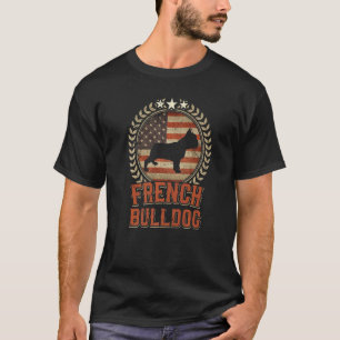 Französischer Bulldog-Amerikanischer Fahne USA Pat T-Shirt
