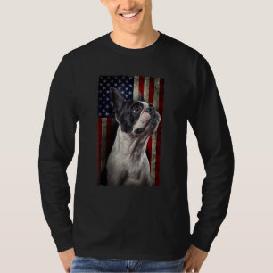 Französischer Bulldog-Amerikanischer Fahne USA Pat T-Shirt