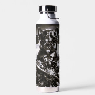 Französischer Bulldog Aviator Wasserflasche Trinkflasche