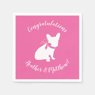 Französischer Bulldog Babydusche Franziskanerin P Serviette