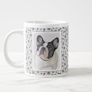 Französischer Bulldog (Brindle Pied) Malerei - Hun Jumbo-Tasse