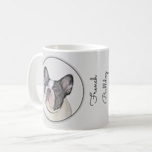 Französischer Bulldog (Brindle Pied) Malerei - Hun Kaffeetasse