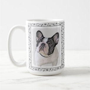 Französischer Bulldog (Brindle Pied) Malerei - Hun Kaffeetasse