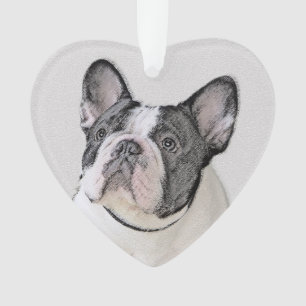 Französischer Bulldog (Brindle Pied) Malerei - Hun Ornament