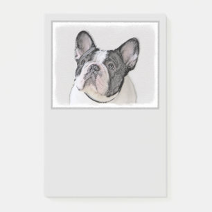 Französischer Bulldog (Brindle Pied) Malerei - Hun Post-it Klebezettel