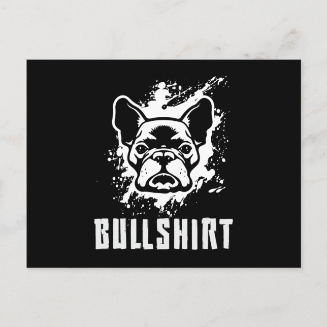Französischer Bulldog Bullshirt Hunde Hunde Vintag Postkarte (Vorderseite)