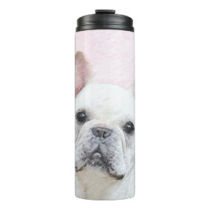 Französischer Bulldog (Cream/White) Malerei - Hun Thermosbecher